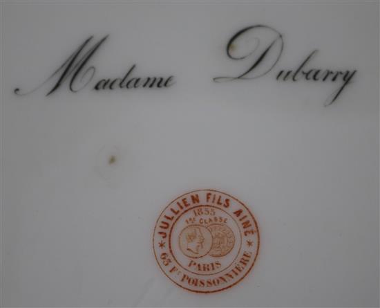 A pair of 19th century French Sevres porcelain plates, 9.25in.